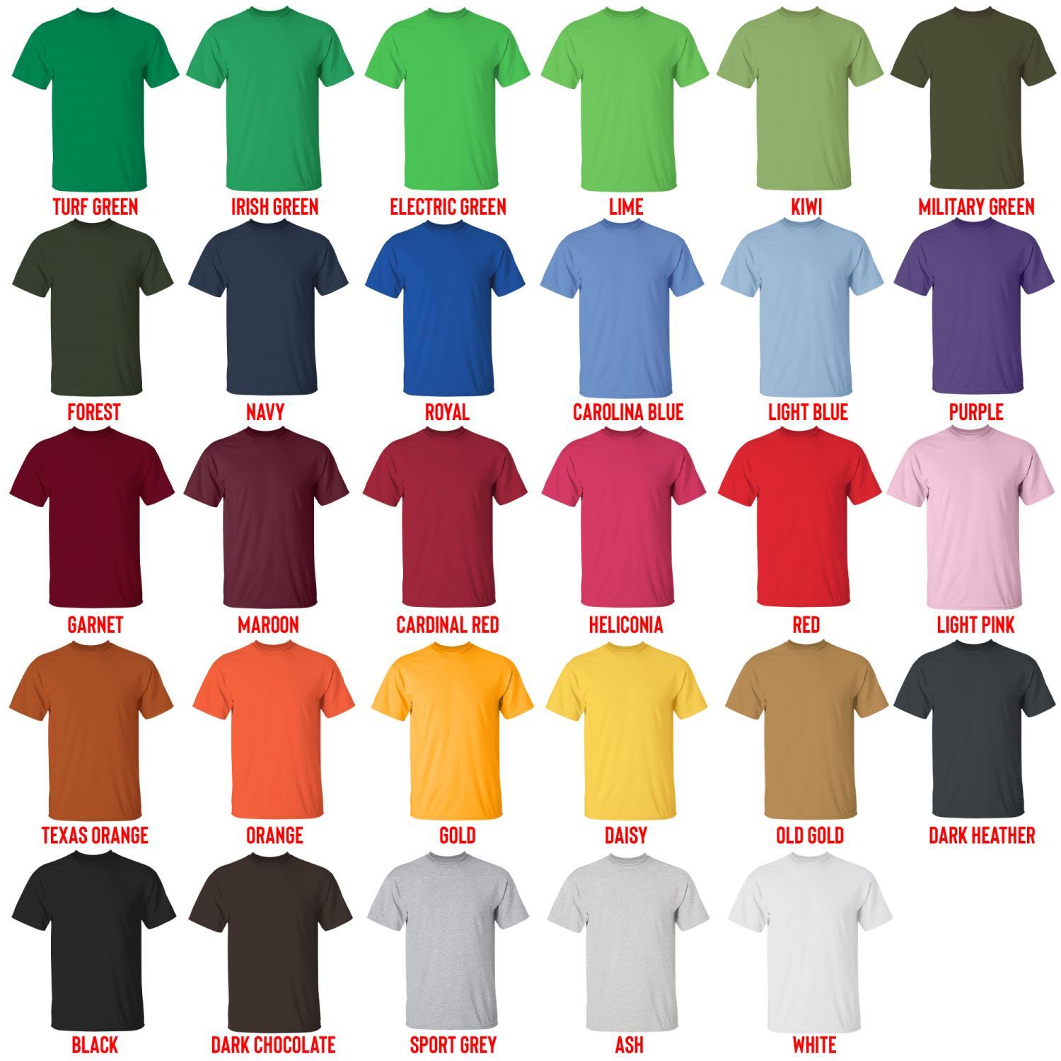 t shirt color chart - Monogatari Store