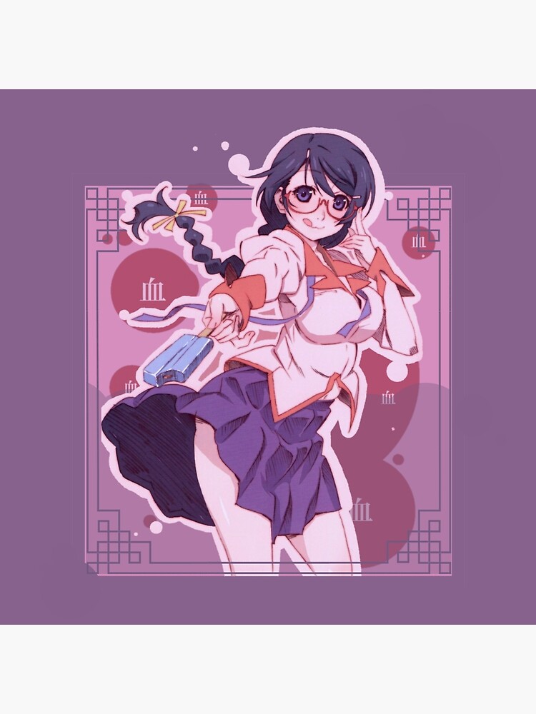 Monogatari Series Tsubasa Hanekawa Throw Pillow - Image 2
