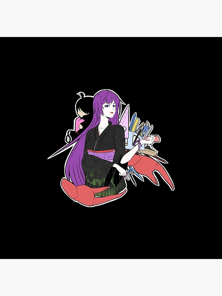 Senjougahara Kimono Bakemonogatari Throw Pillow - Image 2