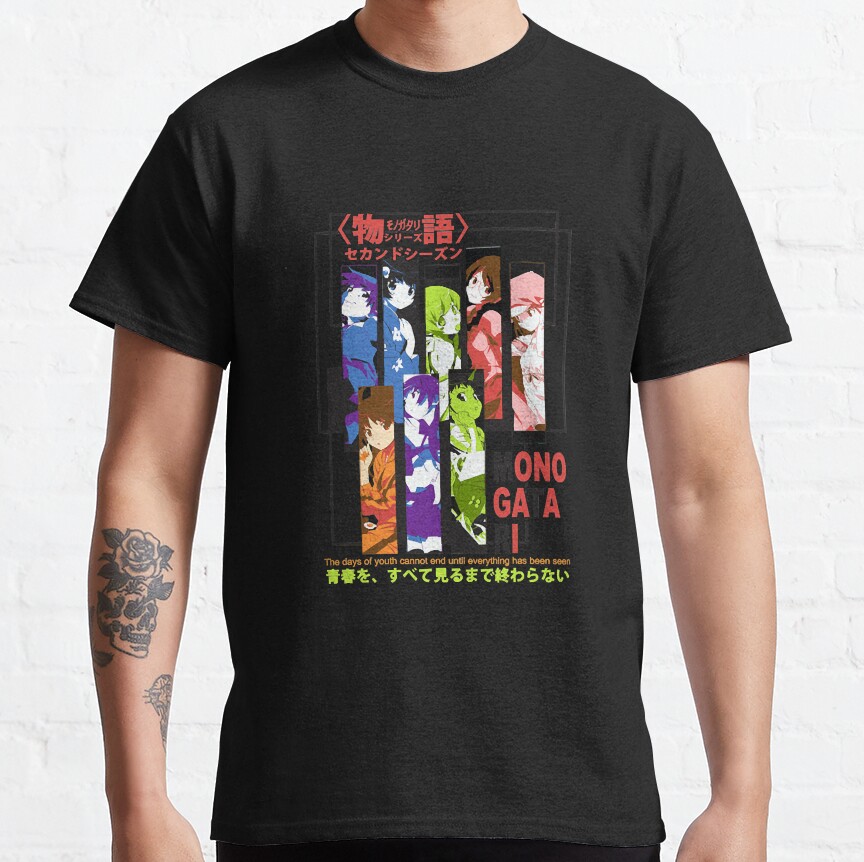 Monogatari Female Characters T-shirt - Image 2