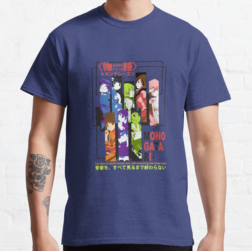 Monogatari Female Characters T-shirt - Image 4