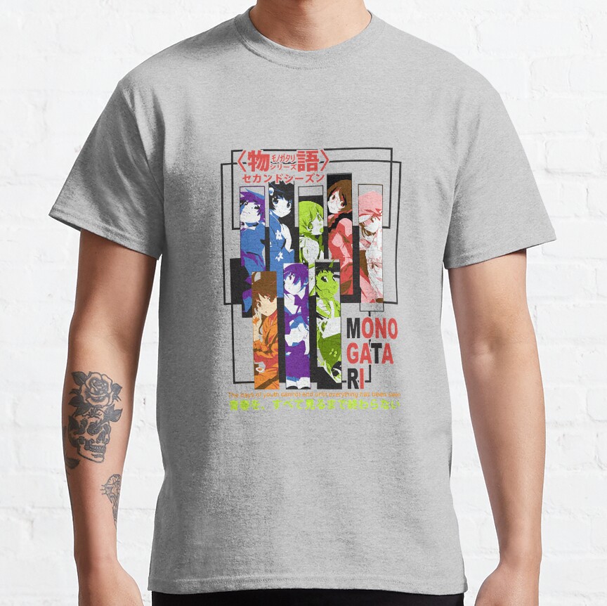 Monogatari Female Characters T-shirt - Image 3
