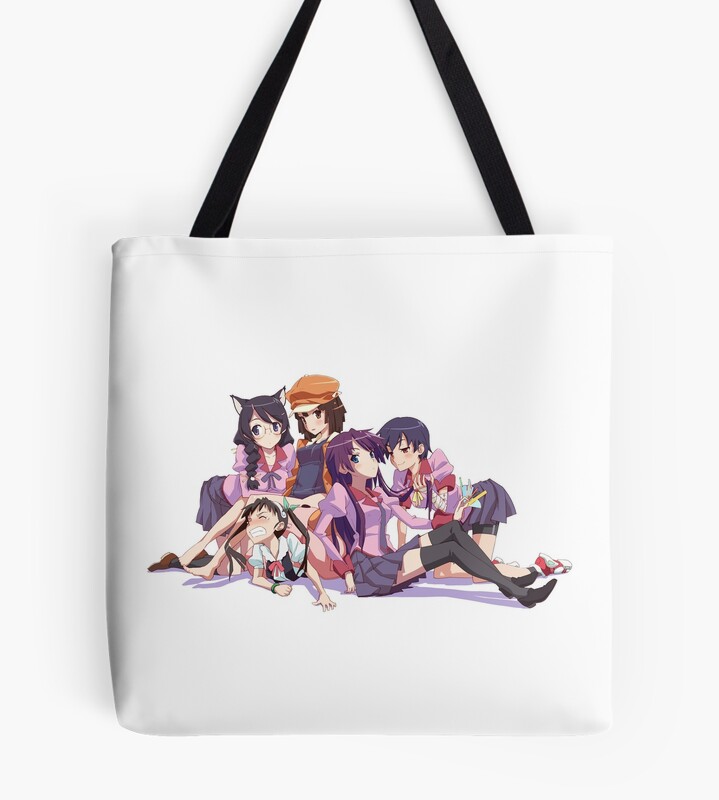 Monogatari Female Characters Tote Bag
