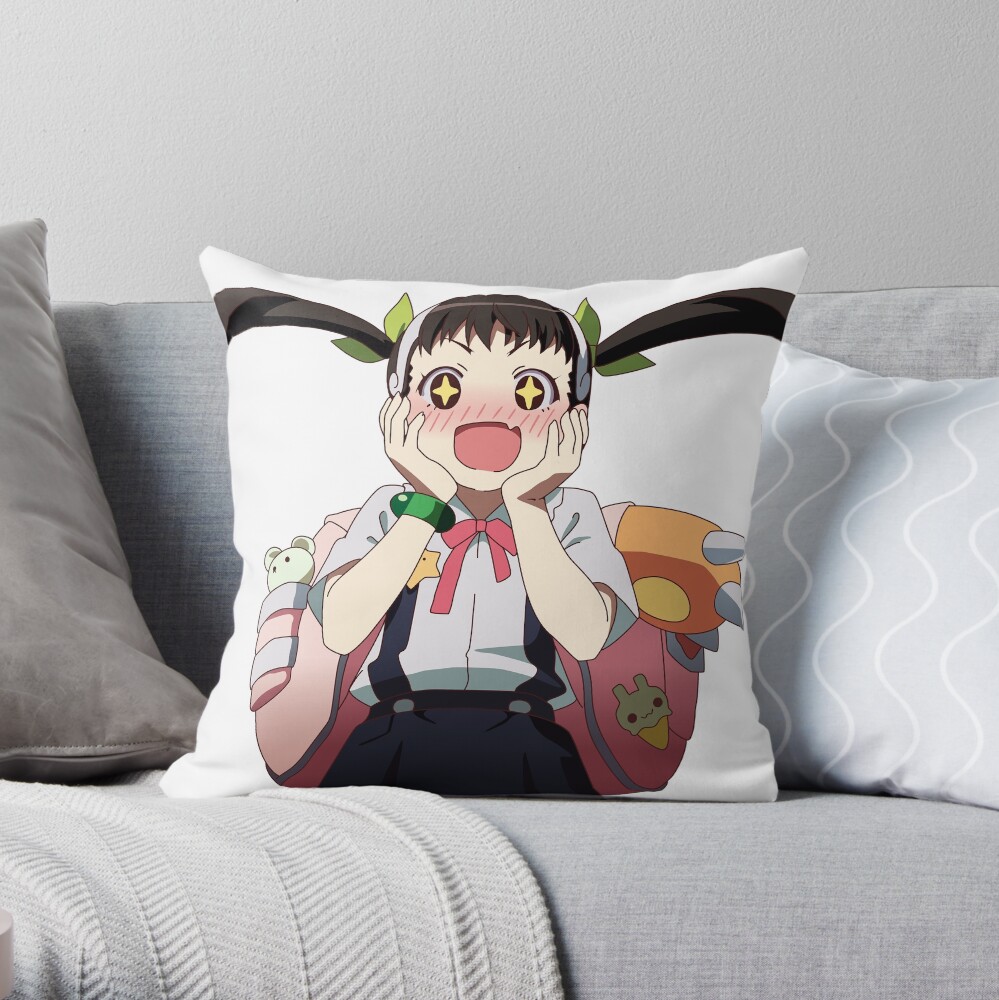 Cute Hachikuji Monogatari Throw Pillow
