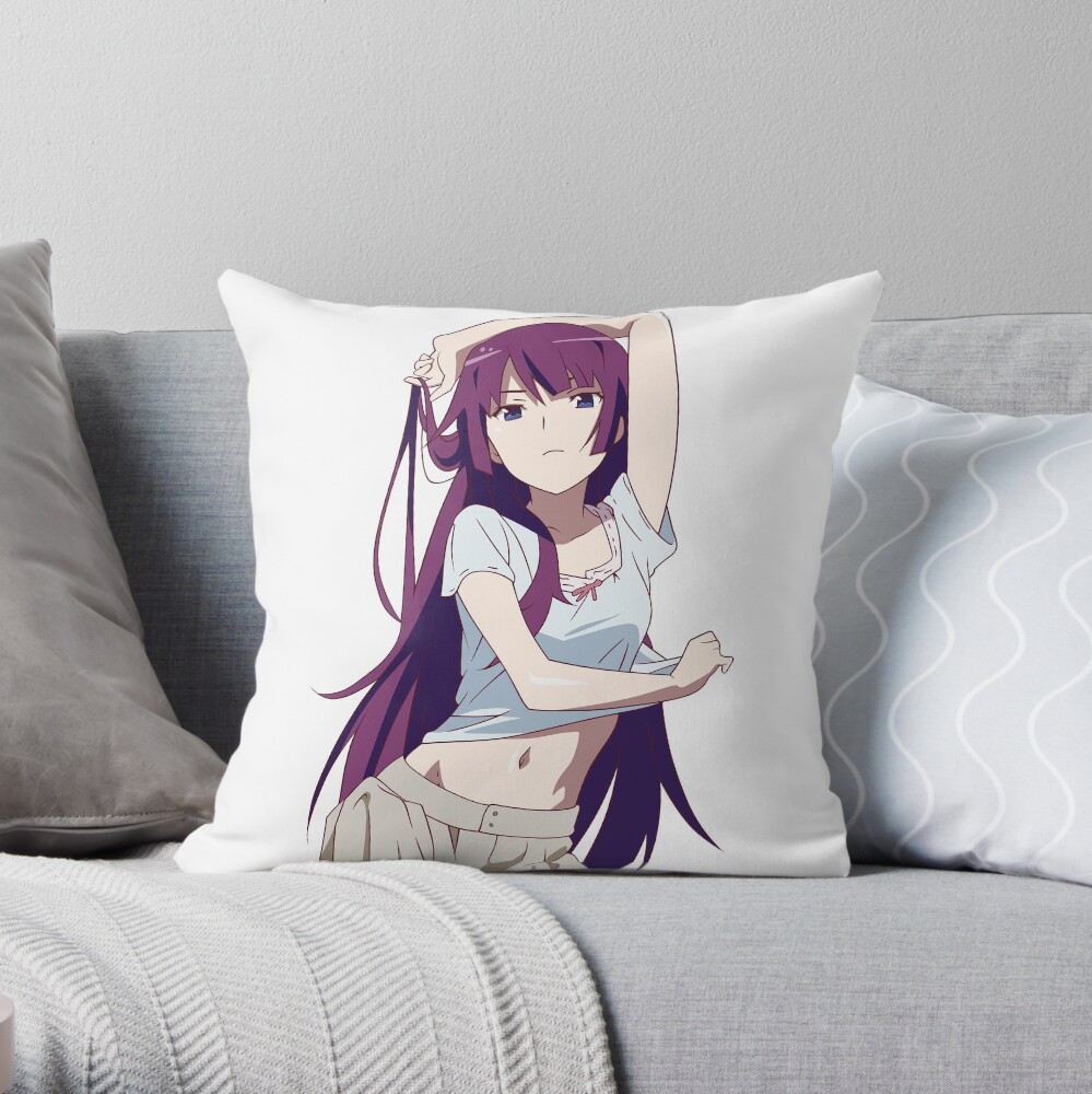 Sexy Senjougahara Hitagi Monogatari Throw Pillow